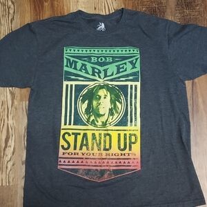 Lion King Bob Marley Stand Up For Your Rights grey tshirt large vintage